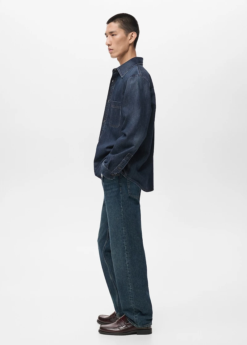 Pocket denim overshirt