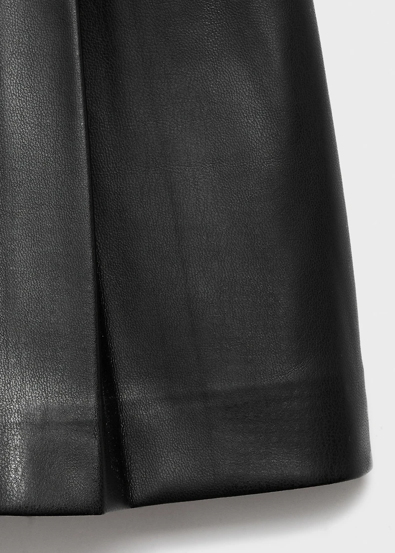 Leather-effect shorts