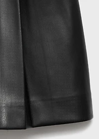 Leather-effect shorts