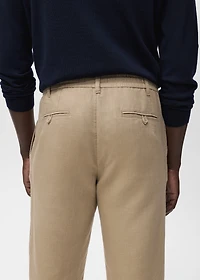 Slim-fit pants with drawstring