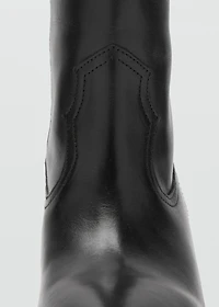 Heel leather boot