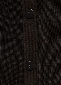 Sweater with asymmetrical neck and buttons