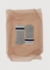 Striped knit gloves