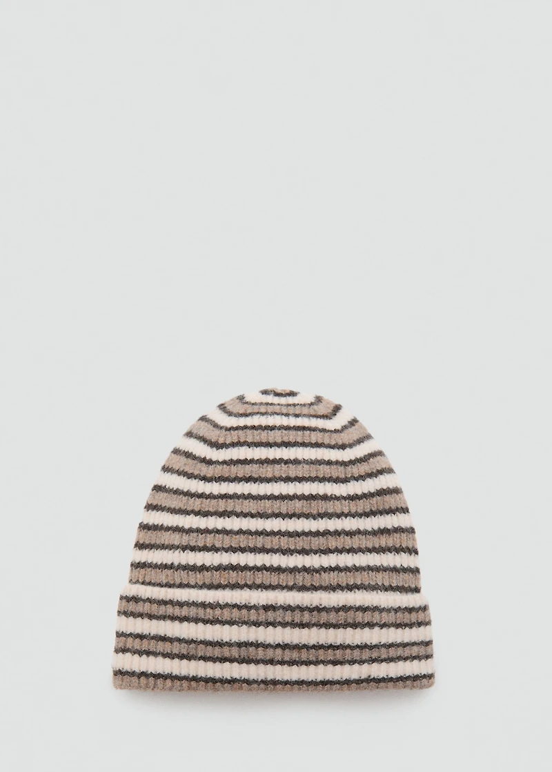 Striped knit hat