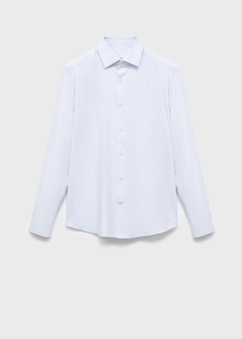 100% cotton striped slim-fit shirt