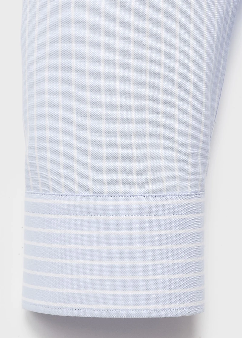 100% cotton striped slim-fit shirt