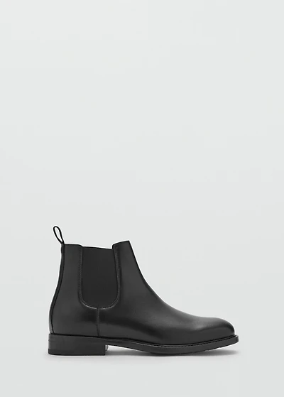 Polished leather chelsea boots