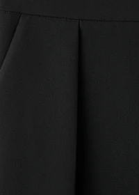 Pleated pants with zipper