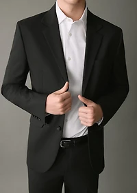 Straight-fit suit jacket