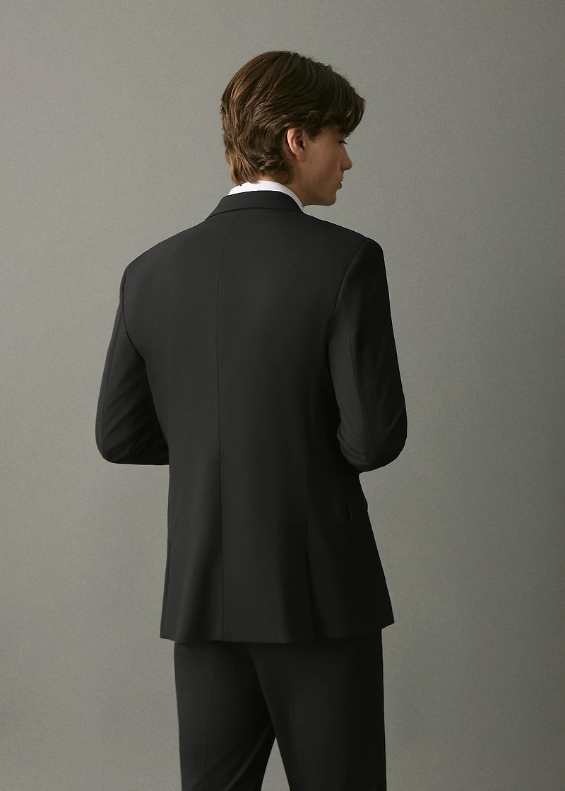 Straight-fit suit jacket