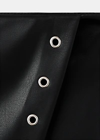 Faux-leather skort with studs