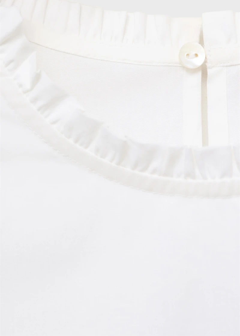 Ruffled cotton blouse