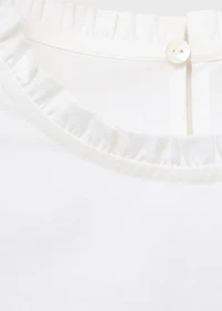 Ruffled cotton blouse