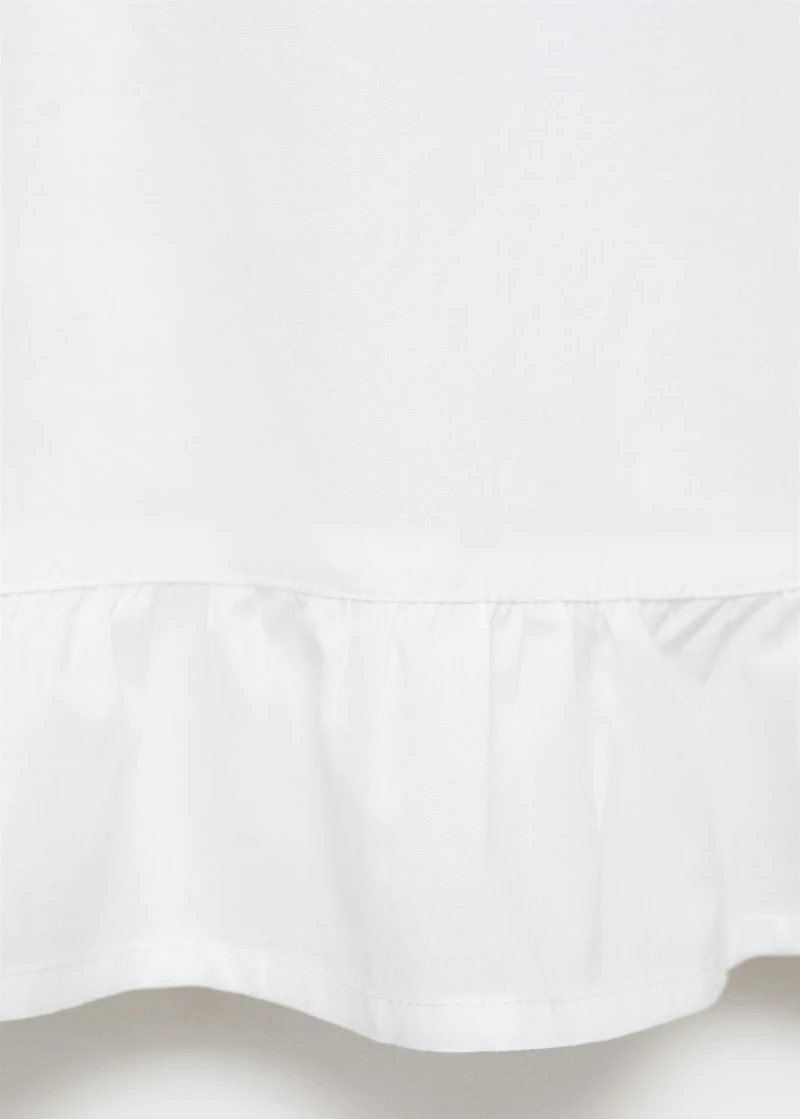 Ruffled cotton blouse