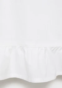 Ruffled cotton blouse