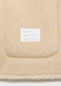 Shearling-effect hooded coat