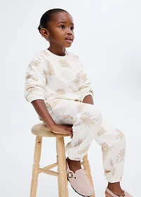 Printed cotton joggers