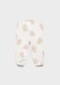 Printed cotton joggers