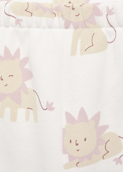 Printed cotton joggers