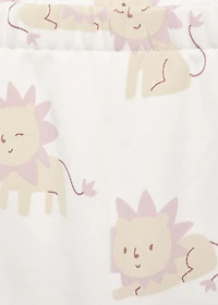 Printed cotton joggers