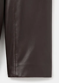 100% leather trench coat with belt