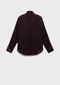100% silk satin shirt