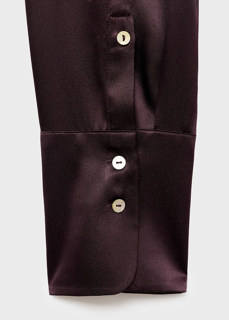 100% silk satin shirt