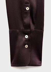 100% silk satin shirt