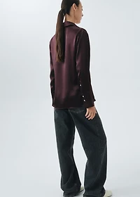 100% silk satin shirt