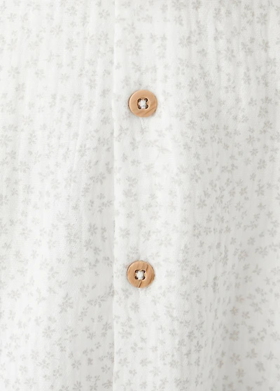 Floral-print cotton blouse