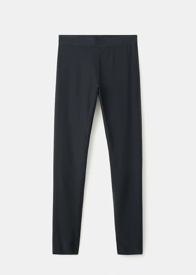 Leggings with zipped hem