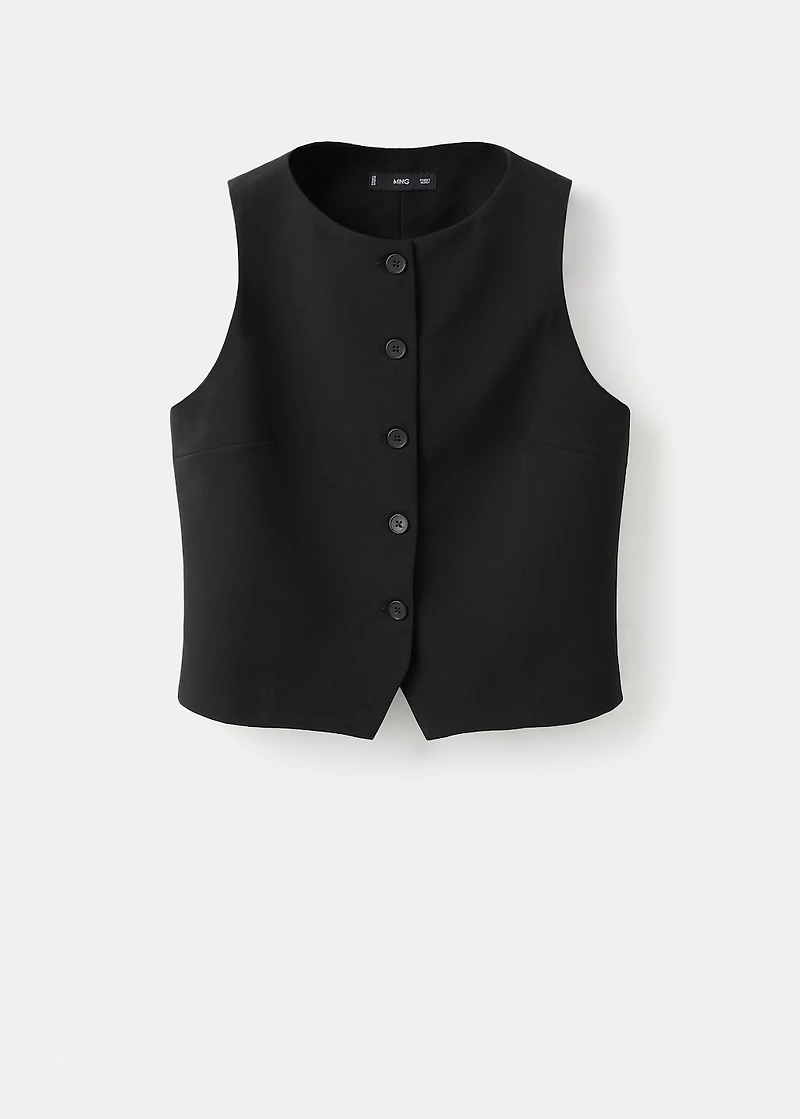 Suit vest with buttons