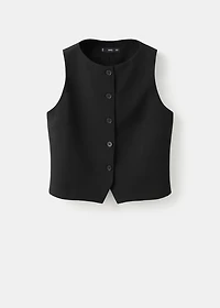Suit vest with buttons