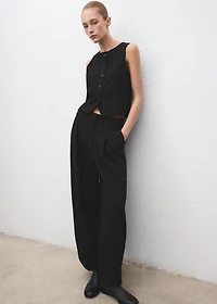 Suit vest with buttons