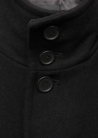 Wool funnel neck coat