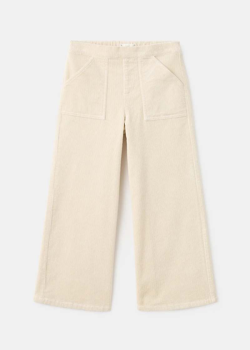 Wide-leg corduroy pants