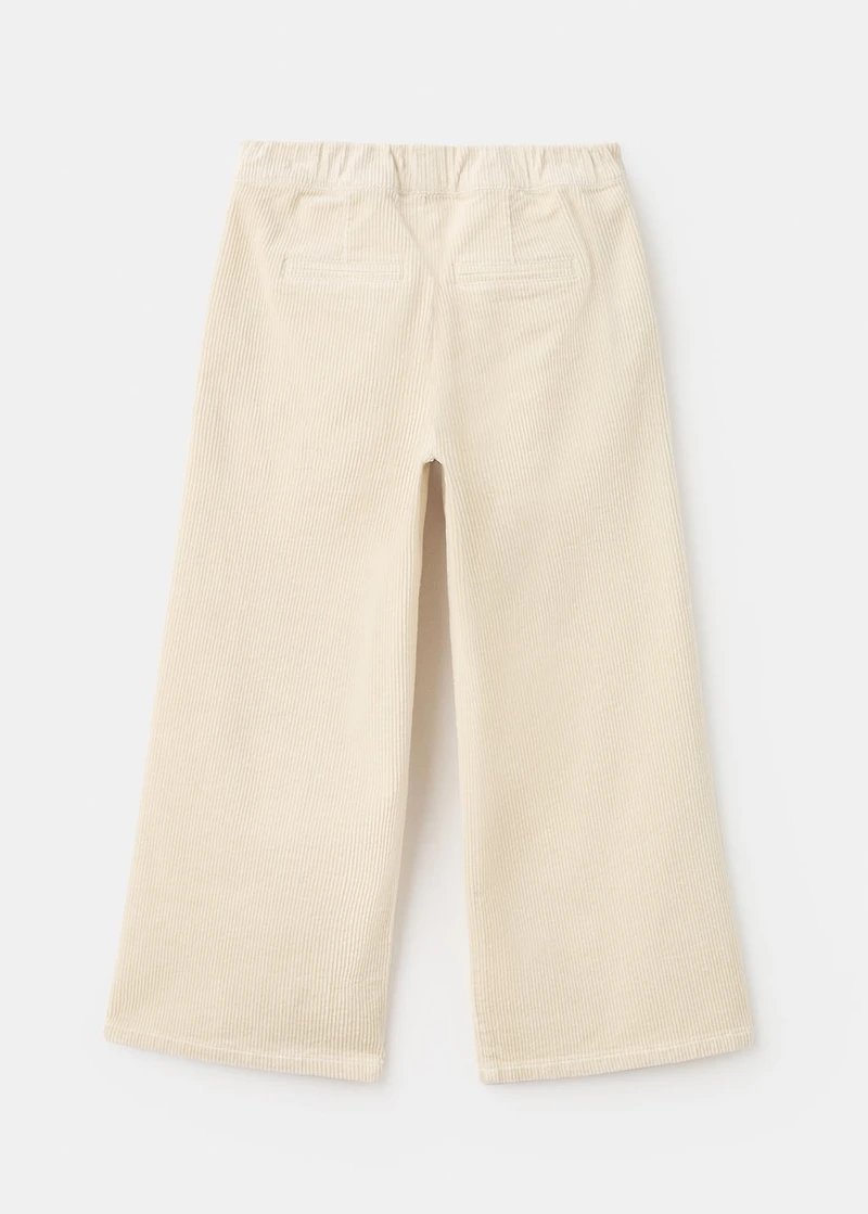 Wide-leg corduroy pants