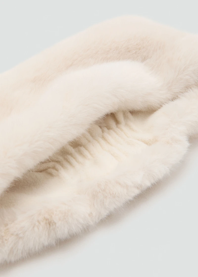 Hairband with fur-effect trim
