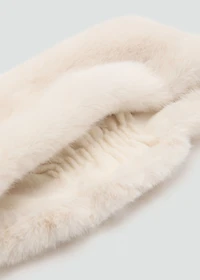 Hairband with fur-effect trim