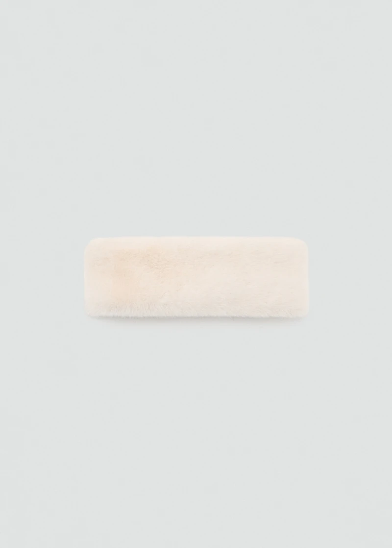 Hairband with fur-effect trim