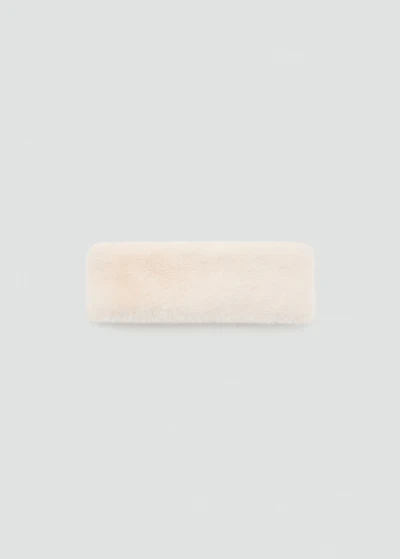Hairband with fur-effect trim