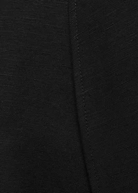 Linen suit vest with belt