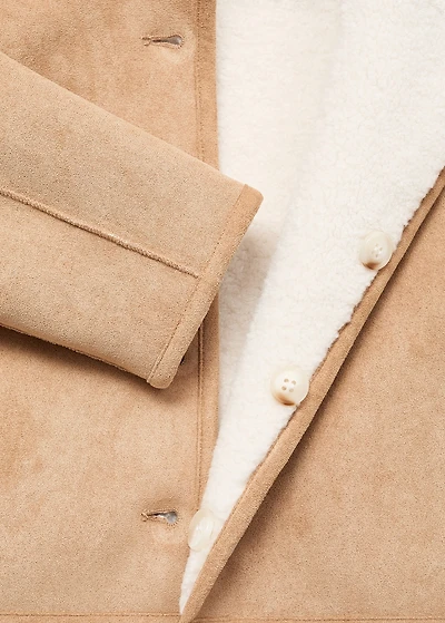 Reversible double-faced teddy coat