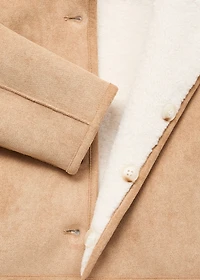 Reversible double-faced teddy coat