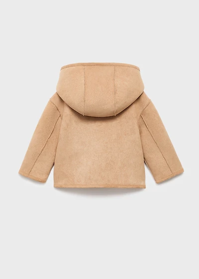 Reversible double-faced teddy coat