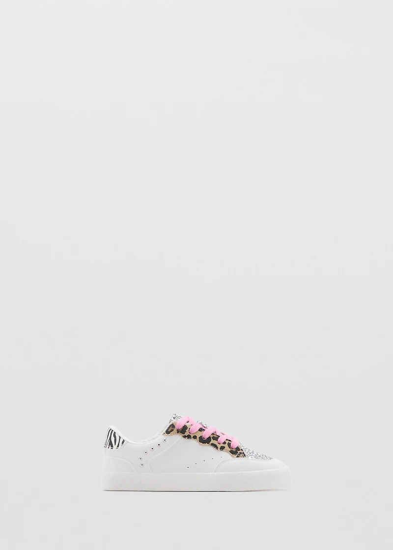 Leopard glitter sneakers