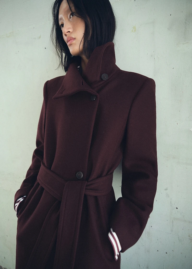 Manteco wool coat with belt