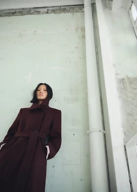 Manteco wool coat with belt