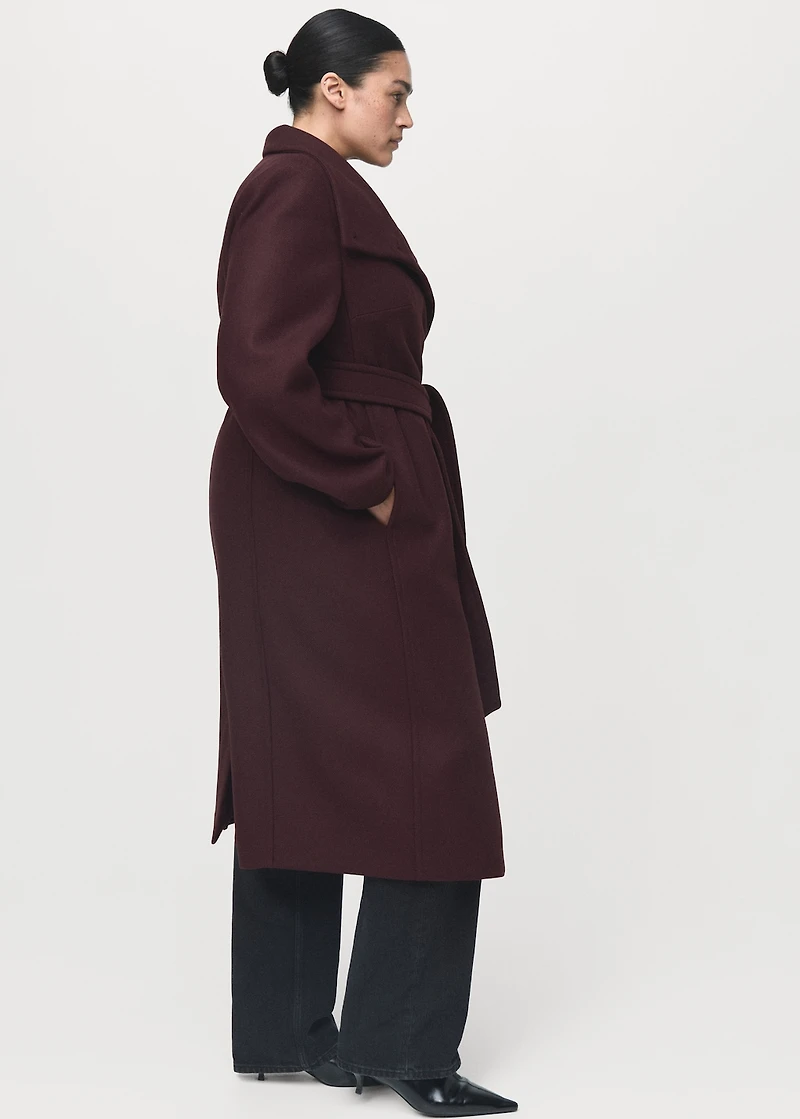 Manteco wool coat with belt