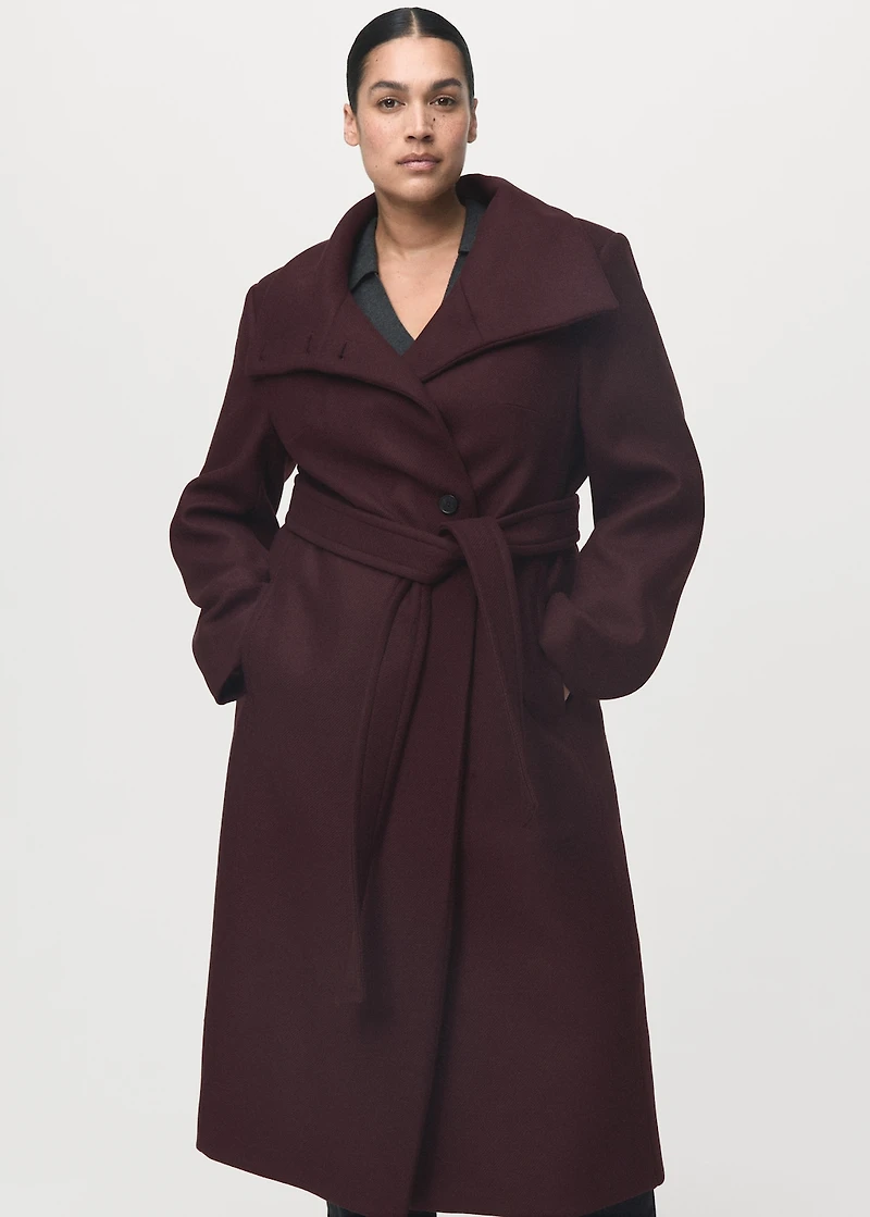 Manteco wool coat with belt